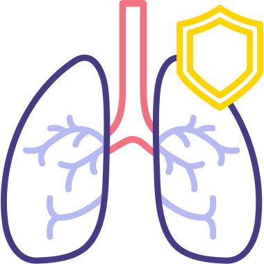 Ciğerler. Web simgesi basit tasarım