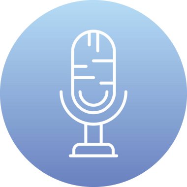 Mikrofon simgesinin vektör illüstrasyonu