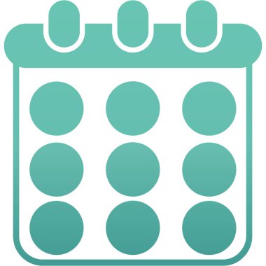 Takvim düzlüğü simgesi, vektör illüstrasyonu