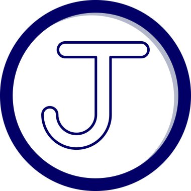 Bir harf simgesinin vektör illüstrasyonu