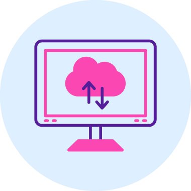 Bulut simgesinin vektör illüstrasyonu