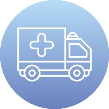 ambulans web simgesi, basit vektör