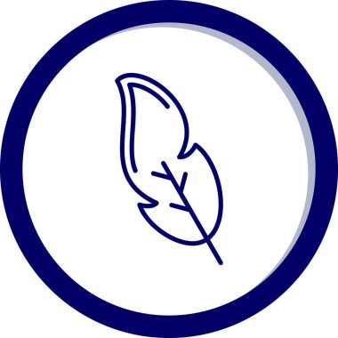 Yaprak. Web simgesi basit illüstrasyon