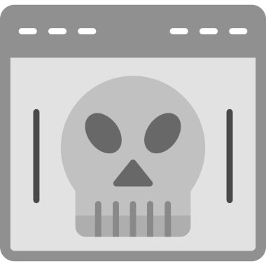 Kafatası. Web simgesi basit illüstrasyon