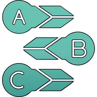 Modern b 'nin vektör illüstrasyonunda okun eksik simgesi