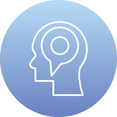 Vektör illüstrasyonu, beyin simgesi