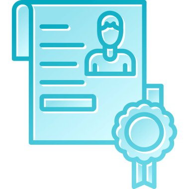 Sertifika simgesi modern vektör illüstrasyonu