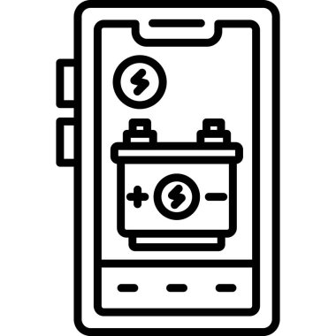 pil simgesi, vektör illüstrasyonu