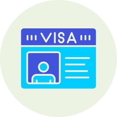 vize vektörü düz renk tasarımı