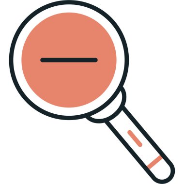 Büyüteç. Web simgesi basit illüstrasyon