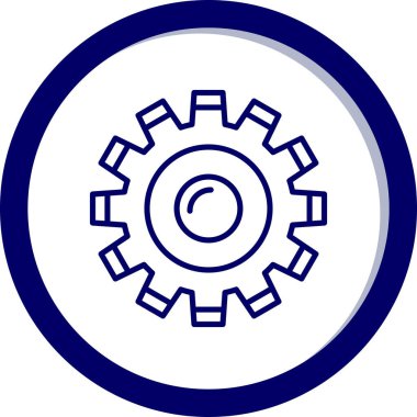 dişli simgesi vektörü. Düz vektör tarzı. pictogram sembolü.