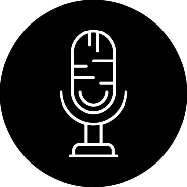 Mikrofon. Web simgesi basit tasarım