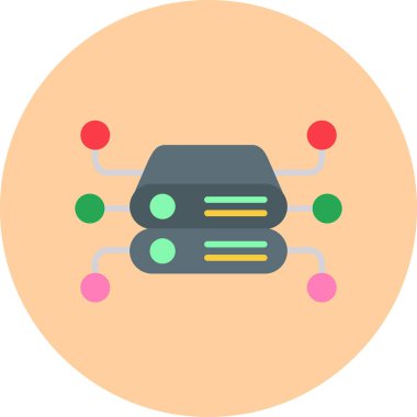 Bir ağ bağlantısının vektör illüstrasyonu