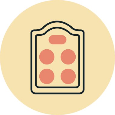 pizza. Web simgesi basit illüstrasyon