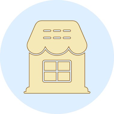 Dükkan. Web simgesi basit illüstrasyon