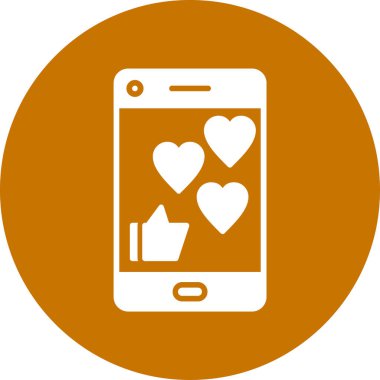 Cep telefonu. Web simgesi basit illüstrasyon