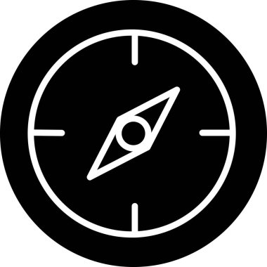 Pusula. Web simgesi basit illüstrasyon