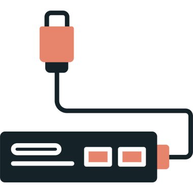 usb simge vektör illüstrasyonu