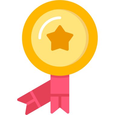 Madalya. Web simgesi basit illüstrasyon