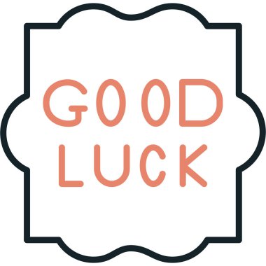 İyi şans metninin vektör çizimi