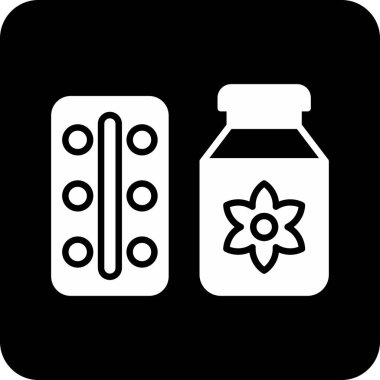 Phytotherapy web simgesi, vektör illüstrasyonu