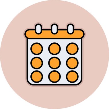 Takvim simgesi vektör illüstrasyonu