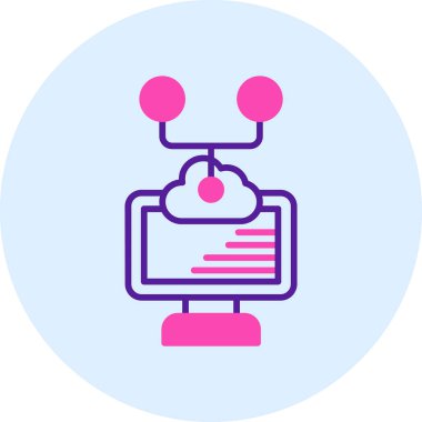 Bilgisayar. Web simgesi basit illüstrasyon