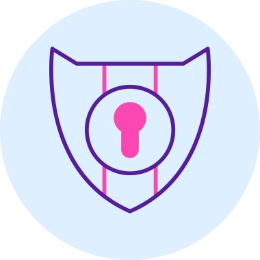 Kilit. Web simgesi basit illüstrasyon