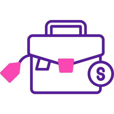 çanta çantası simgesi - taslak biçimi