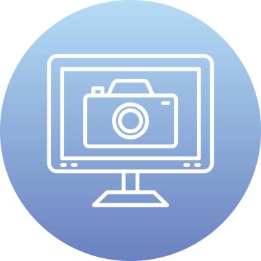 kamera simgesi vektör illüstrasyonu