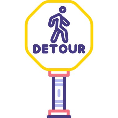 Sokak simgesi vektör çizimini durdur