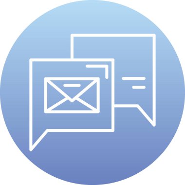 Kolayca değiştirebilen ya da düzenleyebilen ileti vektörü simgesi