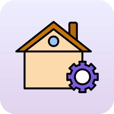 ev ve cep telefonu vektör tasarımı illüstrasyonu