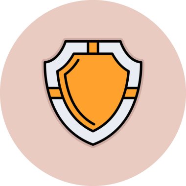 Kalkan. Web simgesi basit illüstrasyon