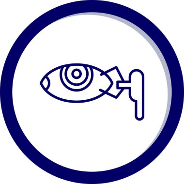 Mavi bir simgenin vektör illüstrasyonu