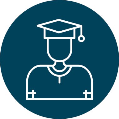 Mezuniyet simgesi vektör illüstrasyonu