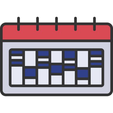 Takvim simgesi, vektör çizimi