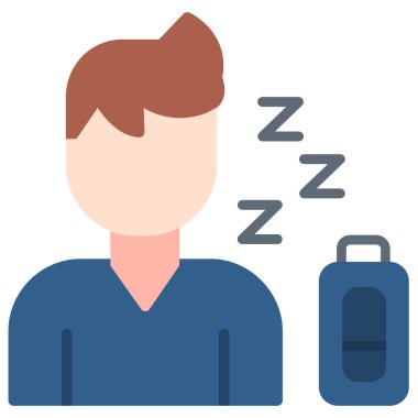 Uyuyan Adam vektör illüstrasyonu