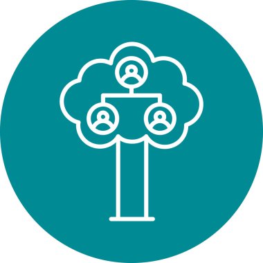 Ağaç simgesinin vektör illüstrasyonu