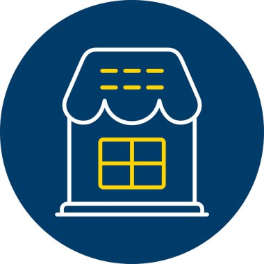 Dükkan. Web simgesi basit illüstrasyon