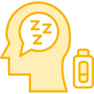 baş uyku simgesi, vektör illüstrasyonu