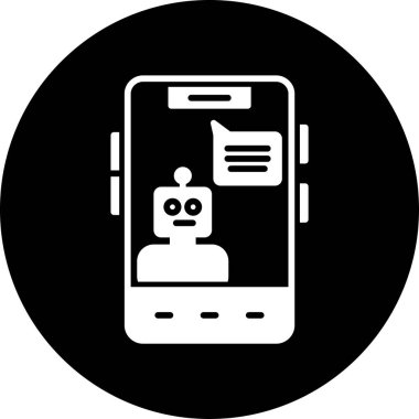 Cep telefonu simgesi, vektör illüstrasyonu