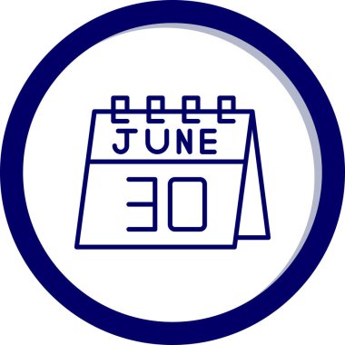 Takvim simgesinin vektör illüstrasyonu