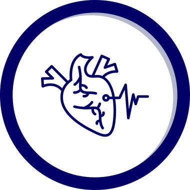 Kalp. Web simgesi basit tasarım