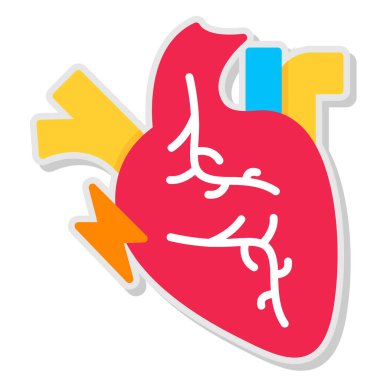 Kalp ikonu vektör illüstrasyonu