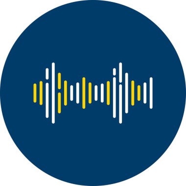 ses dalgası simgesi. vektör illüstrasyonu