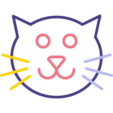 hayvan ağ simgesi, basit vektör illüstrasyonu