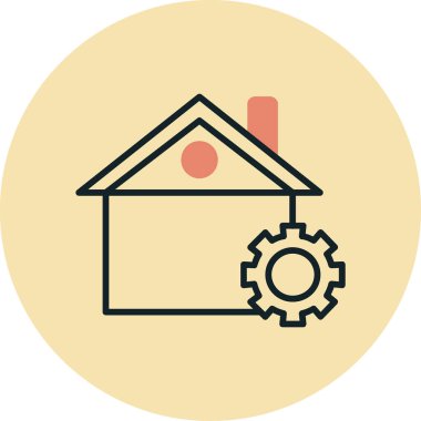 Ev simgesinin vektör illüstrasyonu