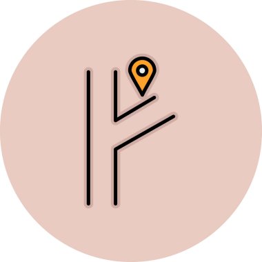 gps. Web simgesi basit illüstrasyon