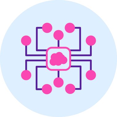 Bulut simgesi vektör illüstrasyonu